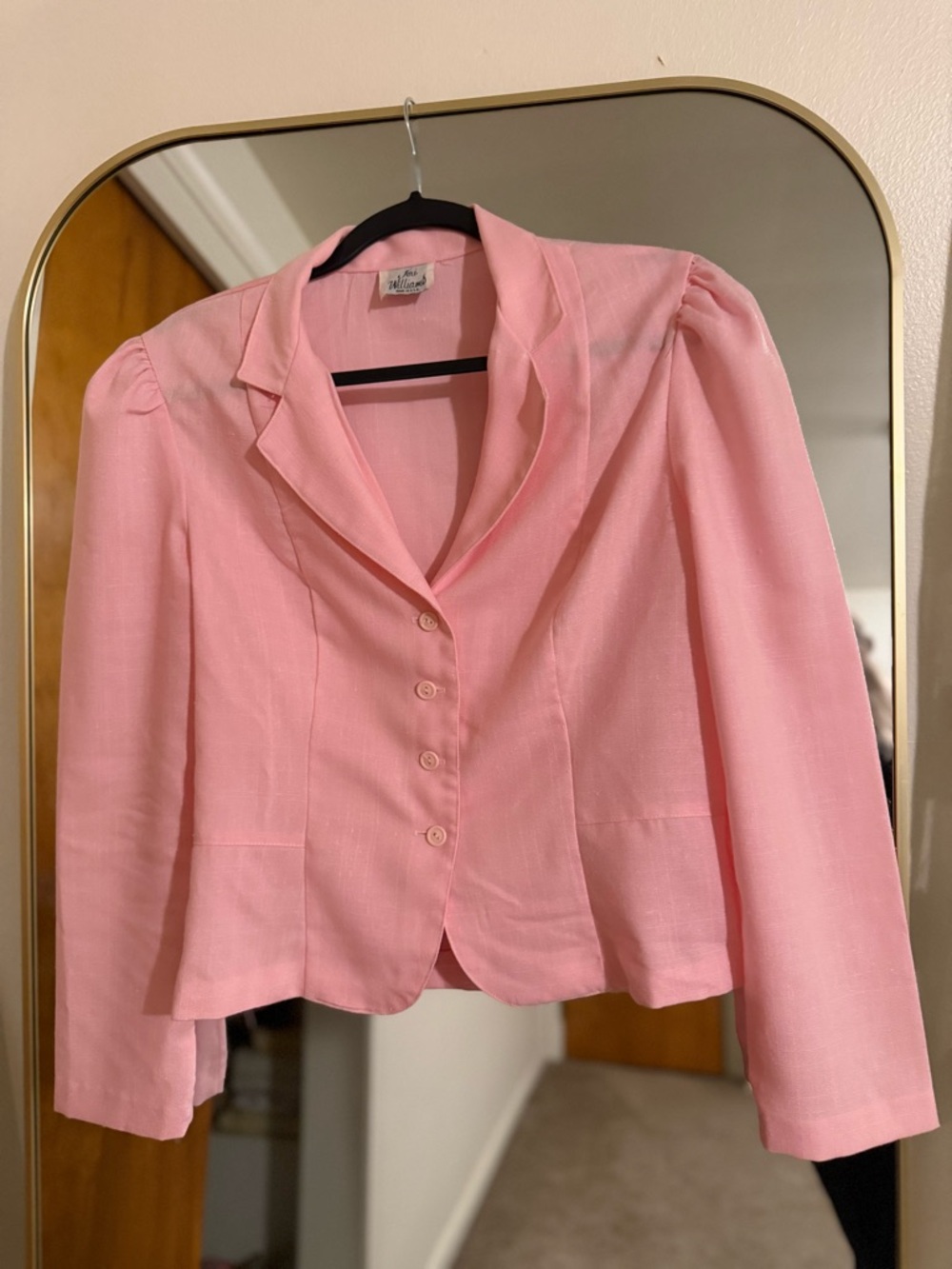 Women's Pink Button-Front Blazer Jacket and skirt
